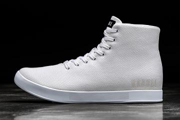 White Nobull High-Top Canvas Men's Trainers | CA T1449C